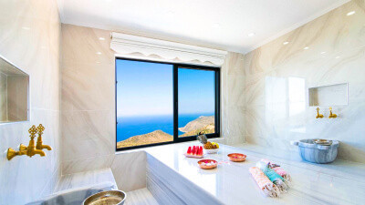 Sauna - Hamamlı Villa Kalkan